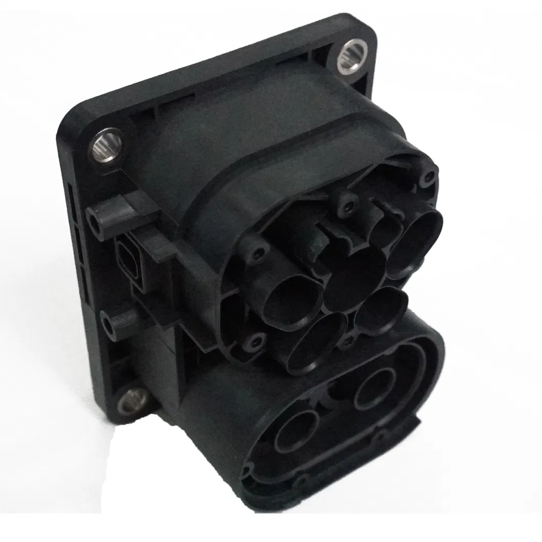 The New Black AC/DC Integrated Type2 European Standard Car Socket Provides Power Transmission for The Vehicle