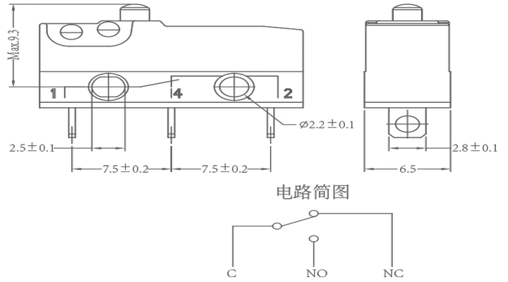 Dk4 Mini Micro Switch for Home Appliance Limit Switch