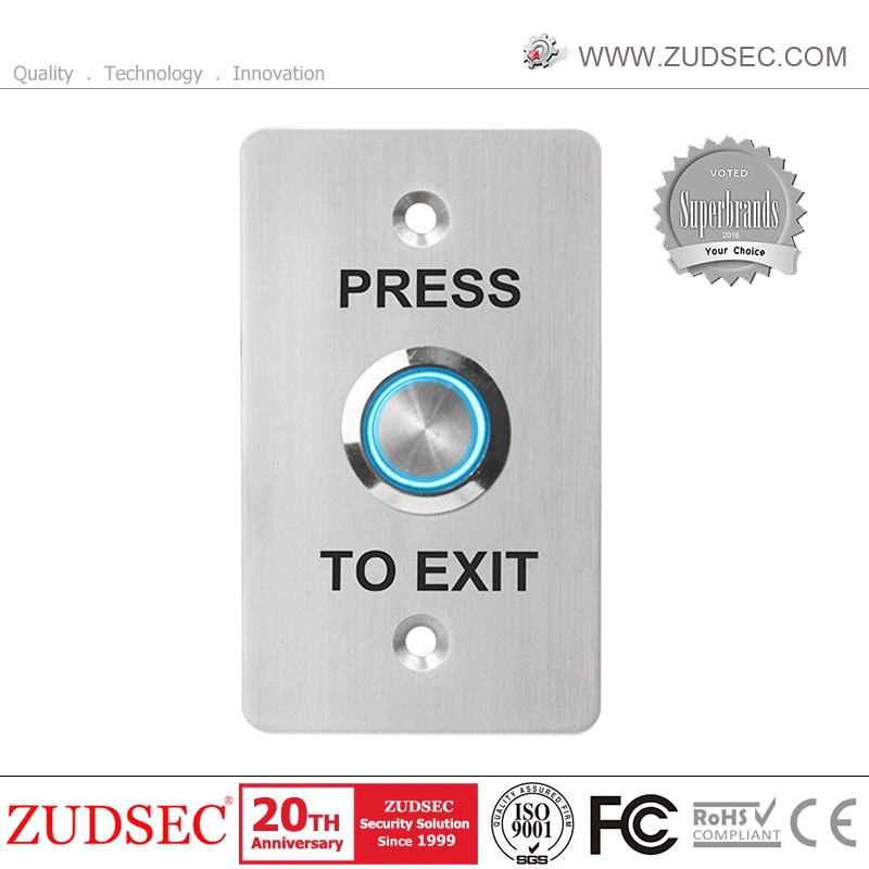 Metal Silvery Emergency Push Exit Button